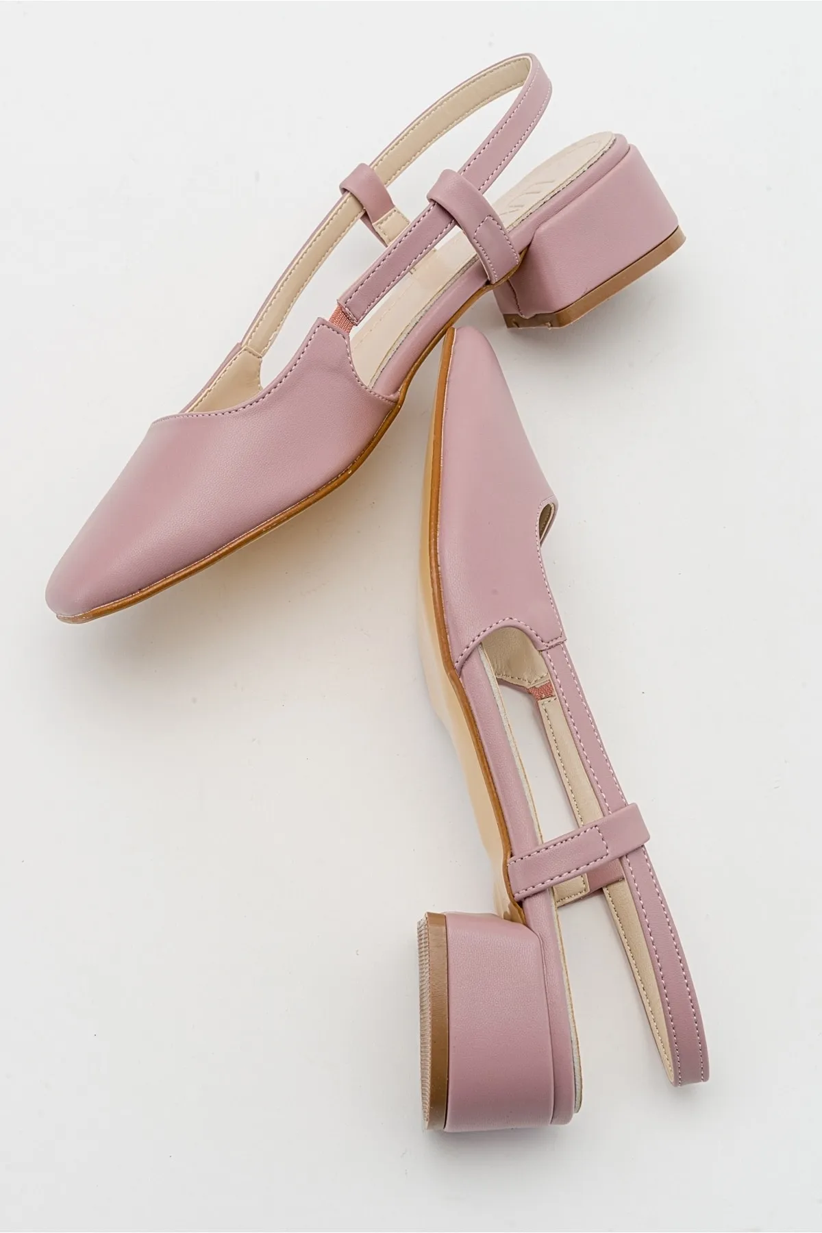 LuviShoes  66 Dusty Rose Skin Damen-Sandalen mit Absatz