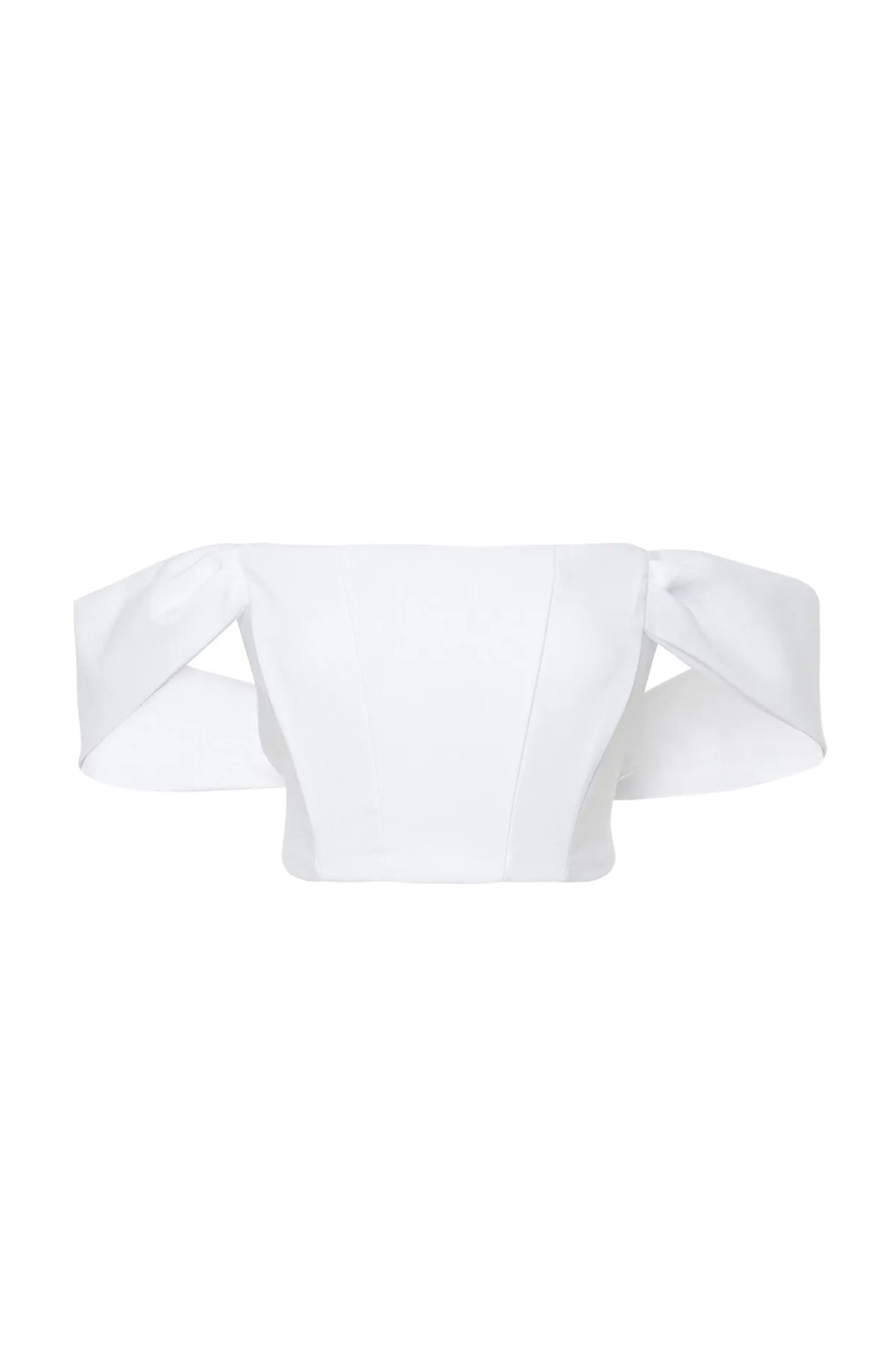 Trendyol Collection  Weißes gewebtes Bustier mit Carmenkragen