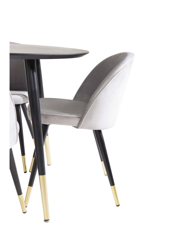 ebuy24 Essgruppe Dipp 1 (5-teilig) Beige Und Dunkelgrau 115 x 115 cm günstig kaufen onesize