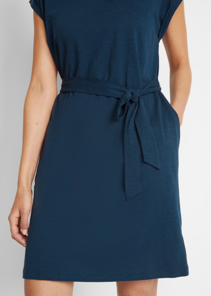 Shirtkleid mit Bindeband