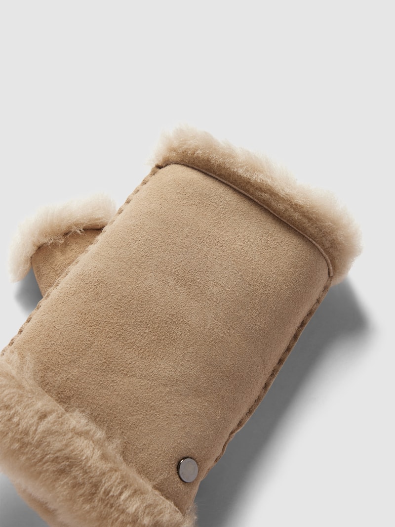 Handschuhe mit Label-Detail in beige