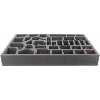 Feldherr Schaumstoff-Set und Spielmaterial-Einsatz für die Space Hulk Brettspielbox