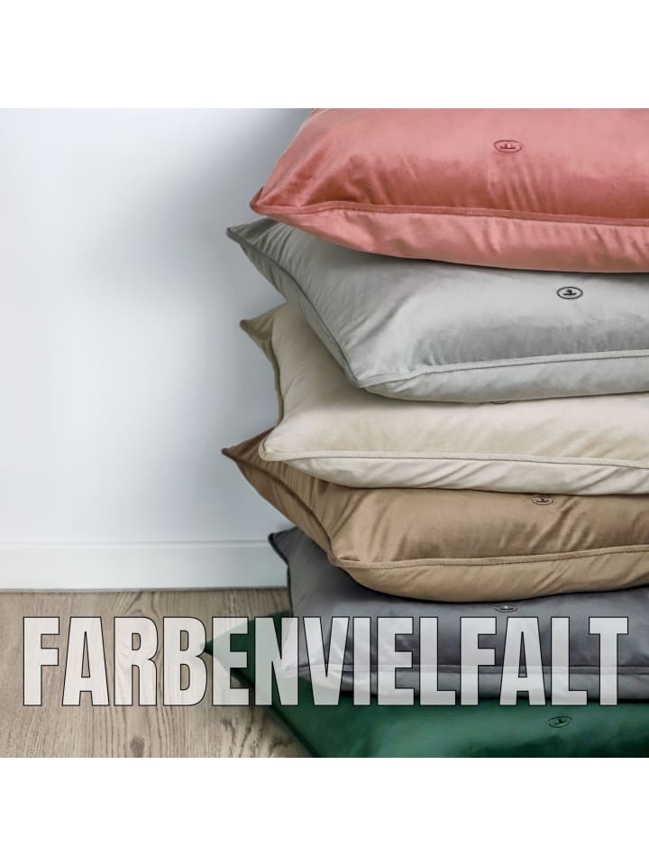 Tom Tailor TT Kissenhülle 2er Set VelvetSignature 45 x 45 cm in Beige günstig kaufen 45 x 45 cm