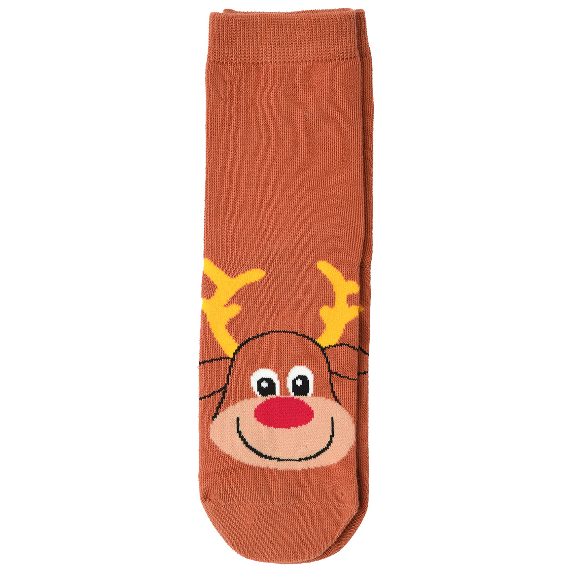 3 Paar Kinder Weihnachtssocken im Set hellbraun / dunkelrot / dunkelblau