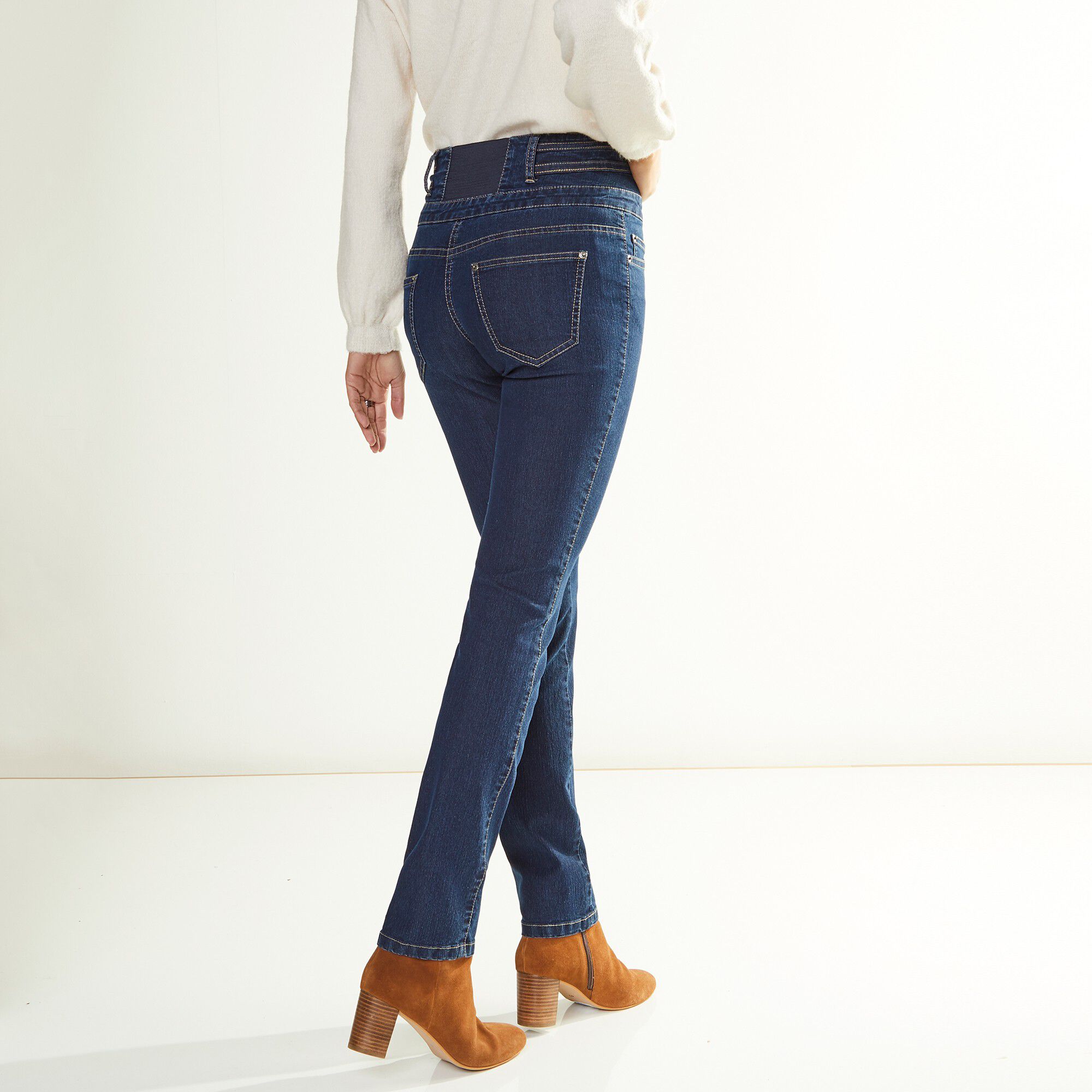 Jean droit taille haute
