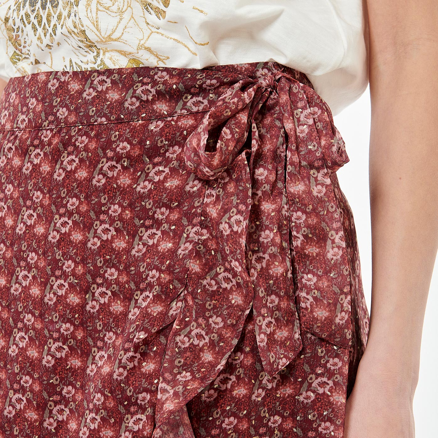 BAELI  Jupe portefeuille fleurie Femme