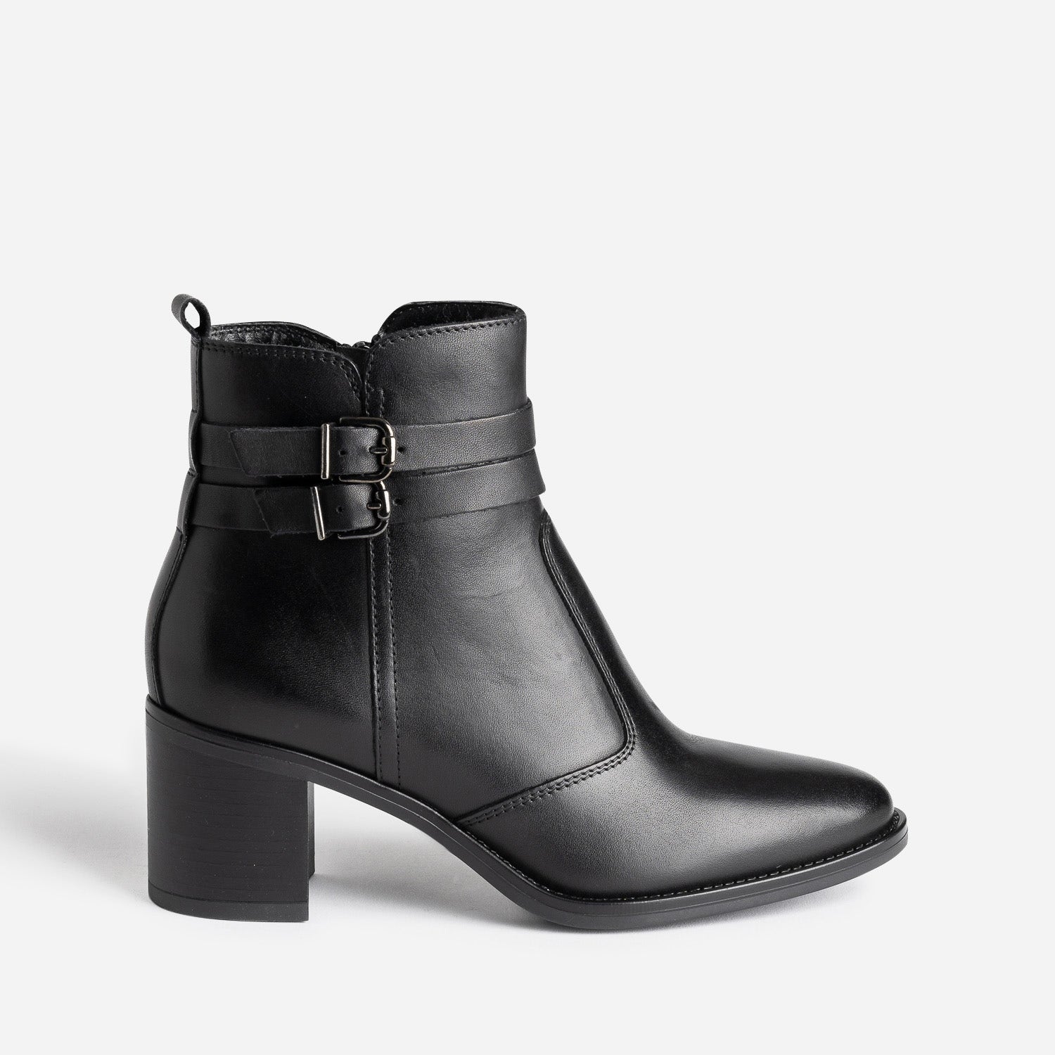 Boots noir en cuir éco-conçu