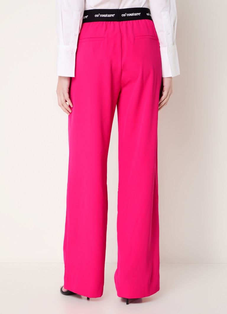 Pantaloni a vita alta e gamba larga Co'Couture Amina con fascia logo
