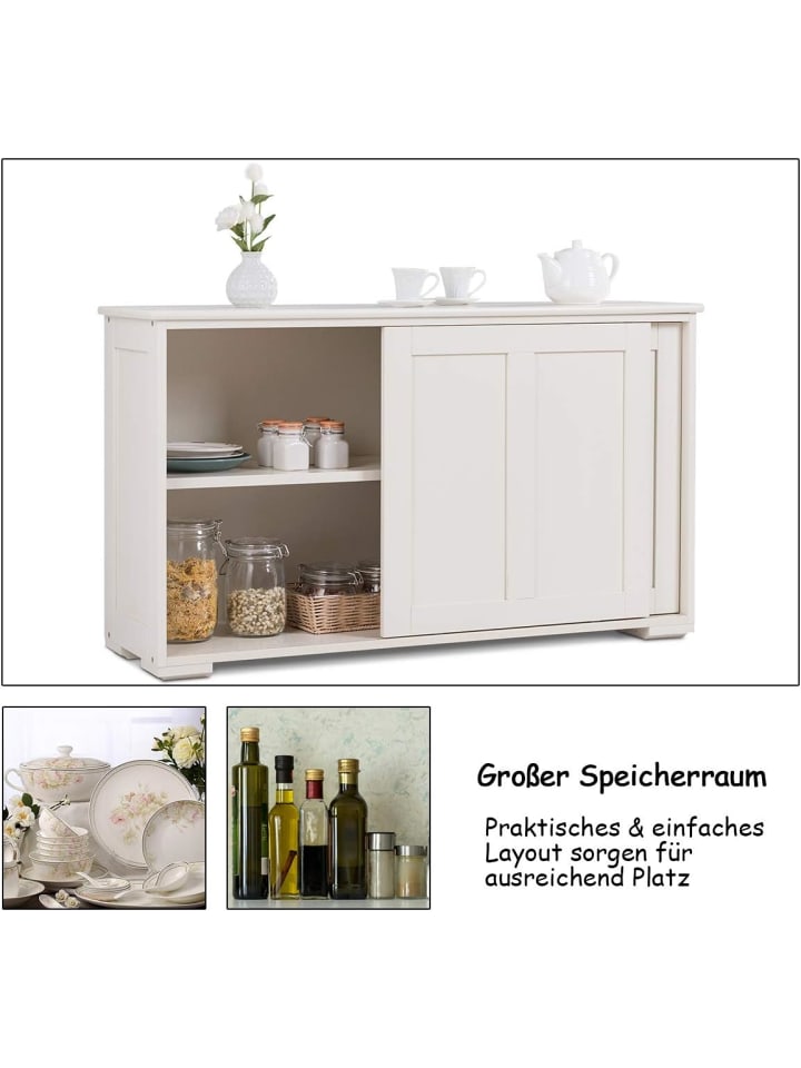 COSTWAY Sideboard in Creme günstig kaufen 60 cm