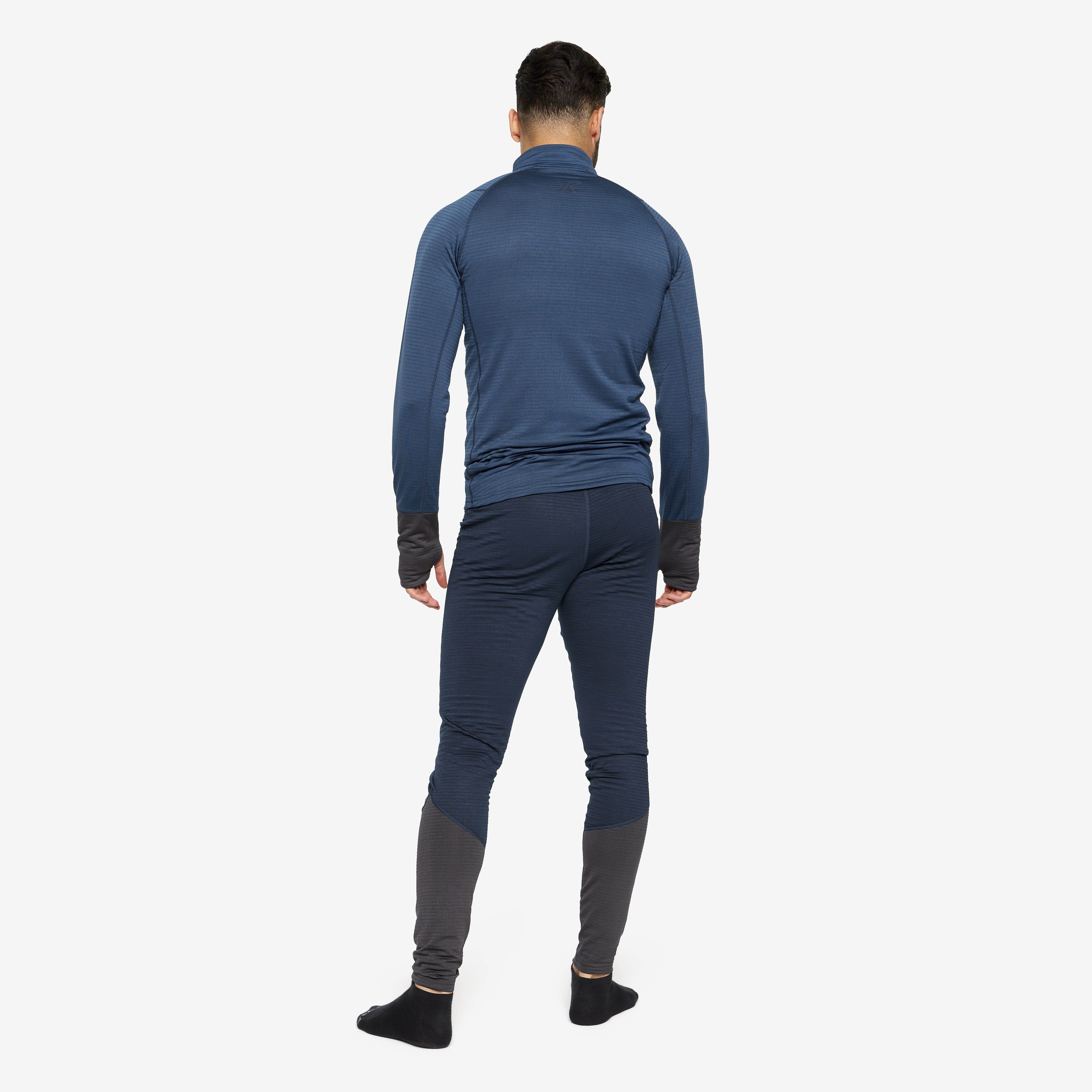 Hiball Waffle Base Layer Set Homme Dark Denim