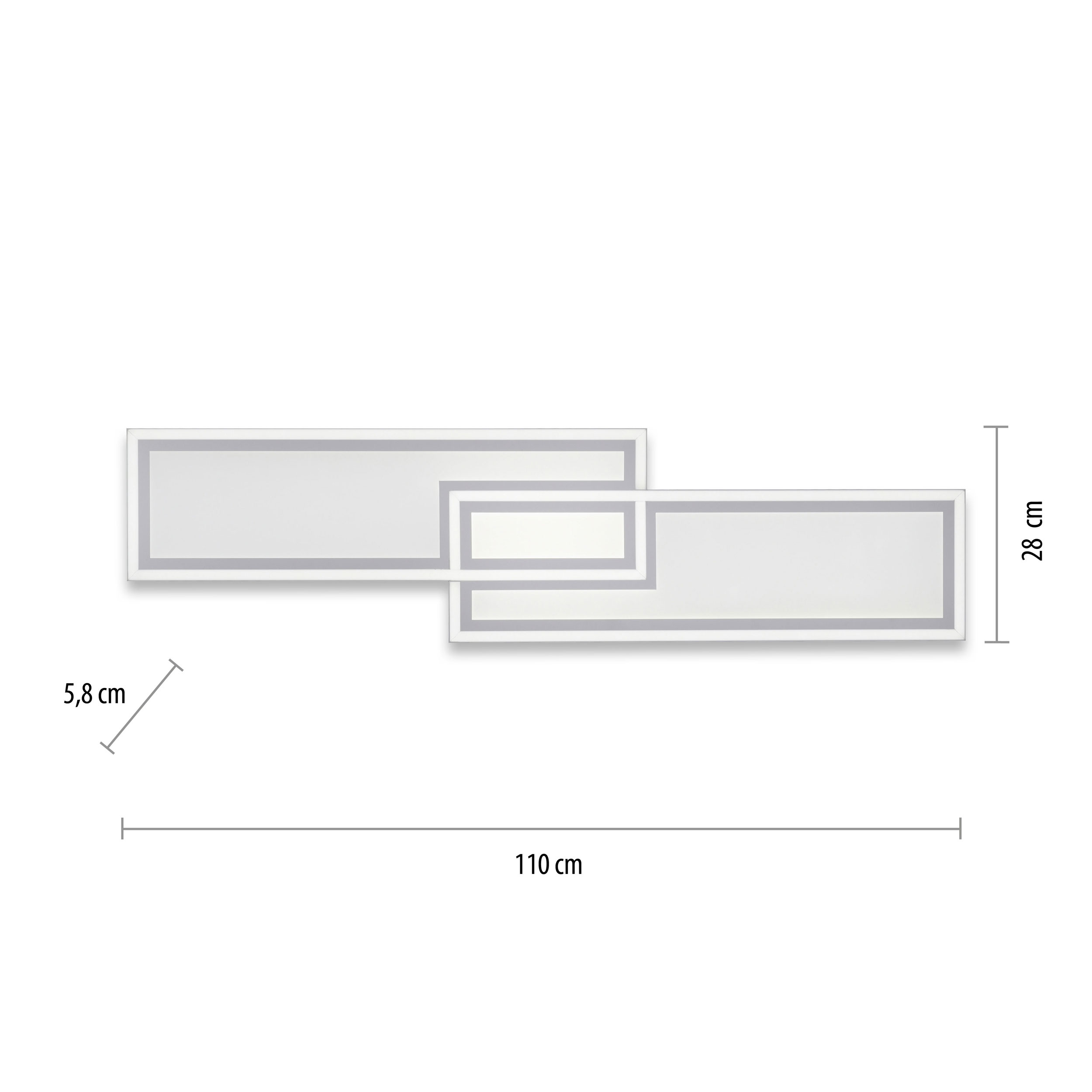 JUST LIGHT.LED-Deckenleuchte 1flg