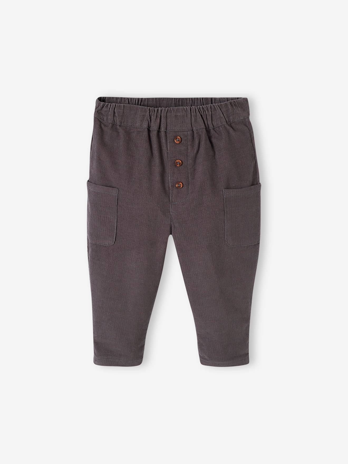 Vertbaudet Baby-Set: Karohemd & Cordhose - braun kariert