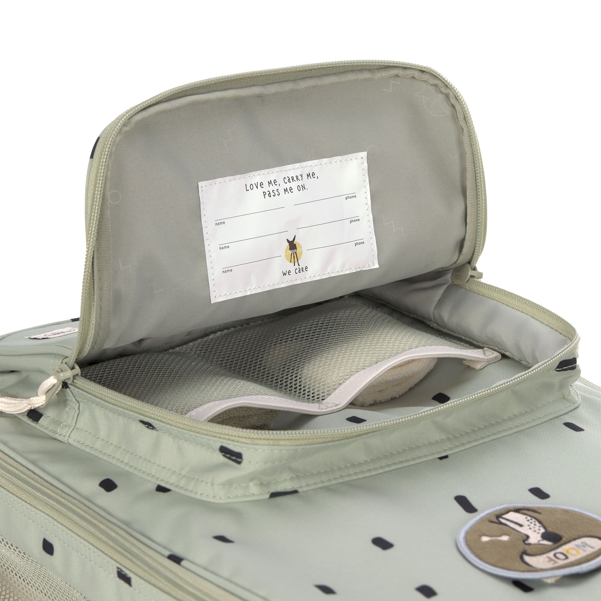 Kinderkoffer - Trolley Happy Prints, Oliv
