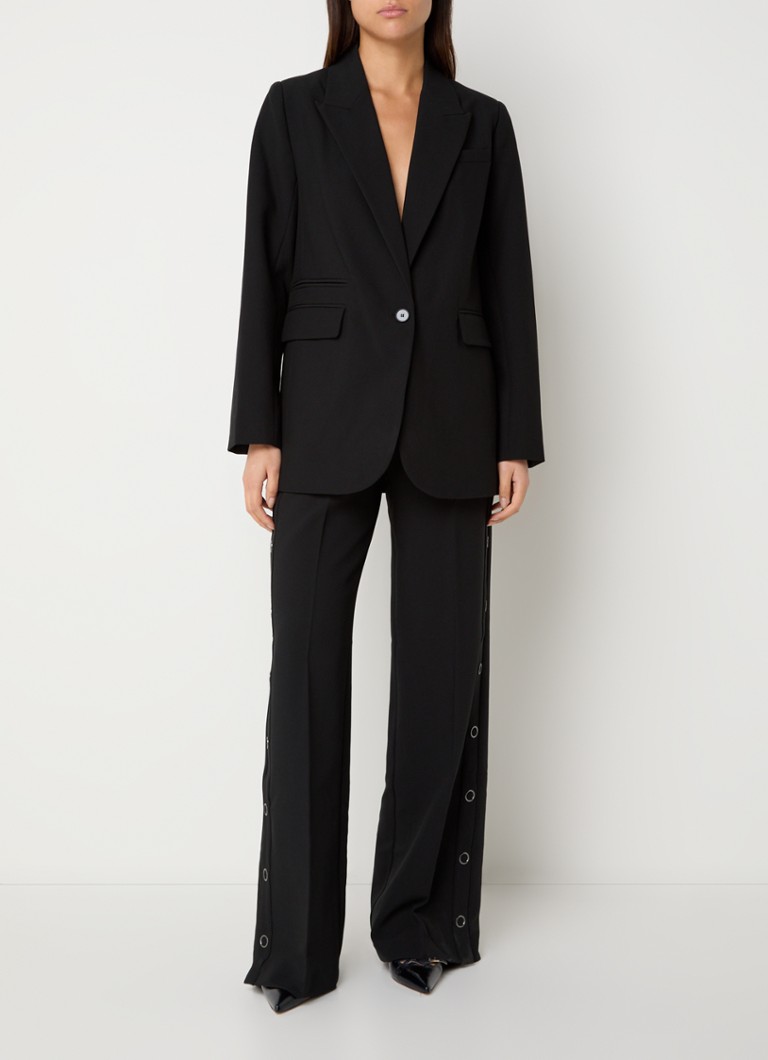 Pantaloni Co'Couture Vola cu talie înaltă și croială largă, confecționați din material elastic.