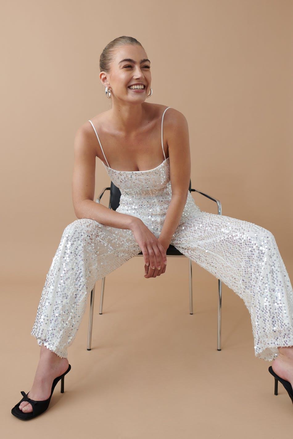 Shimmer sequin trousers
