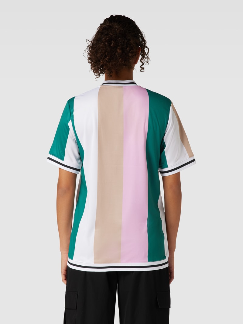 T-Shirt mit Streifenmuster Modell 'SERIF' in hellrosa