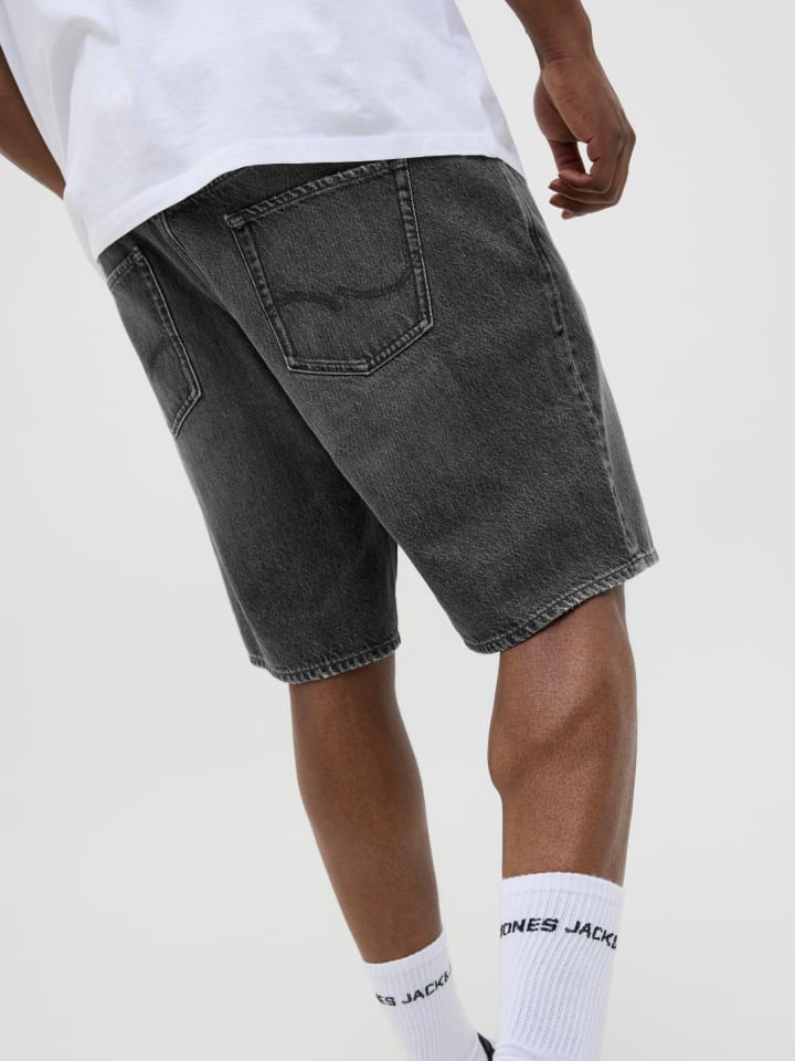 JACK & JONES PLUS Jeans-Shorts in Black Denim günstig kaufen