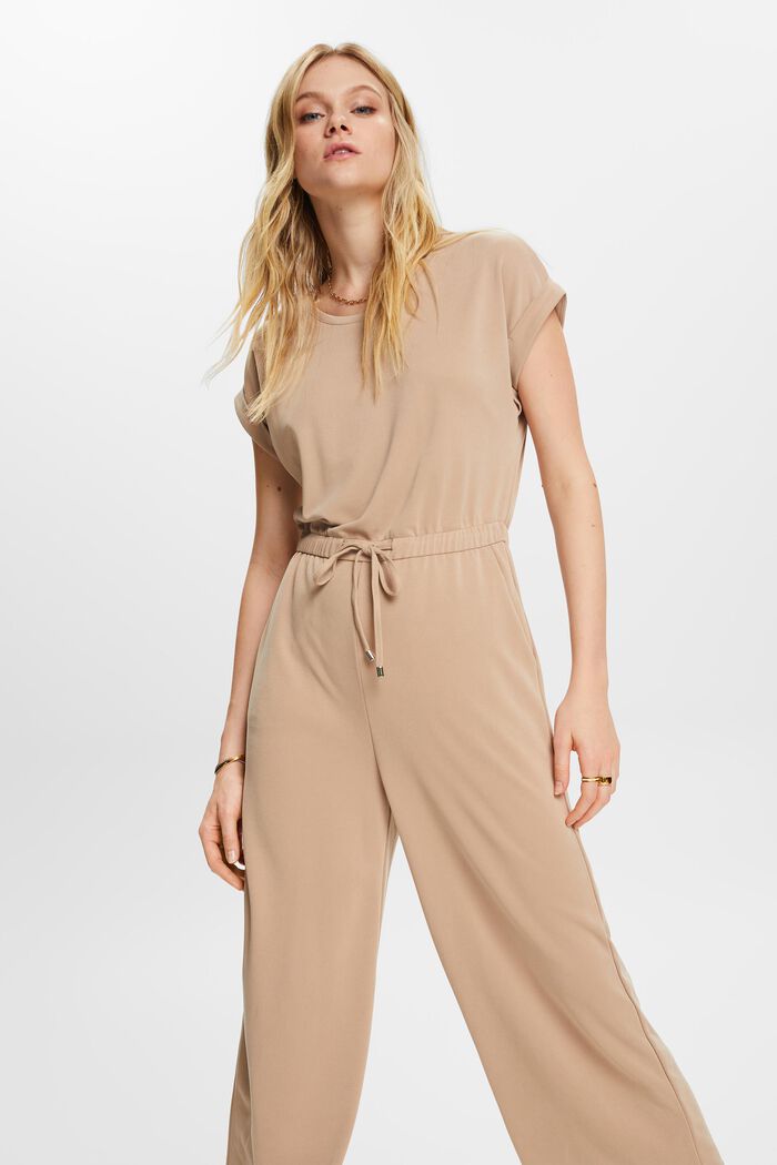 Jumpsuit aus Modal mit Bindegürtel