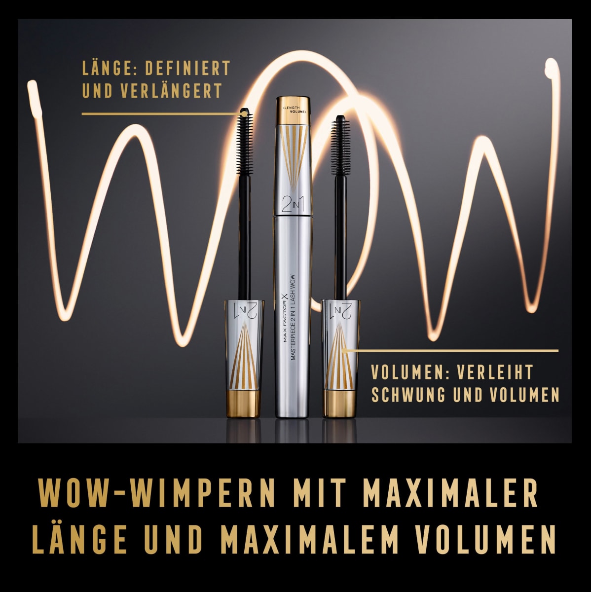 Mascara Masterpiece 2in1 Lash Wow 002 Black Brown, 7 ml