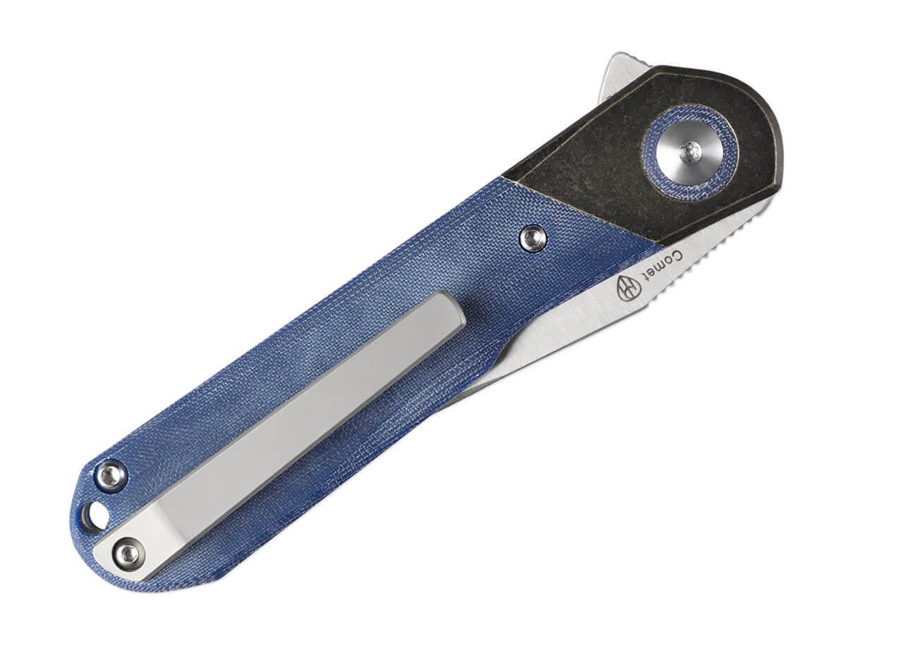 Comet Brass Micarta Blue
