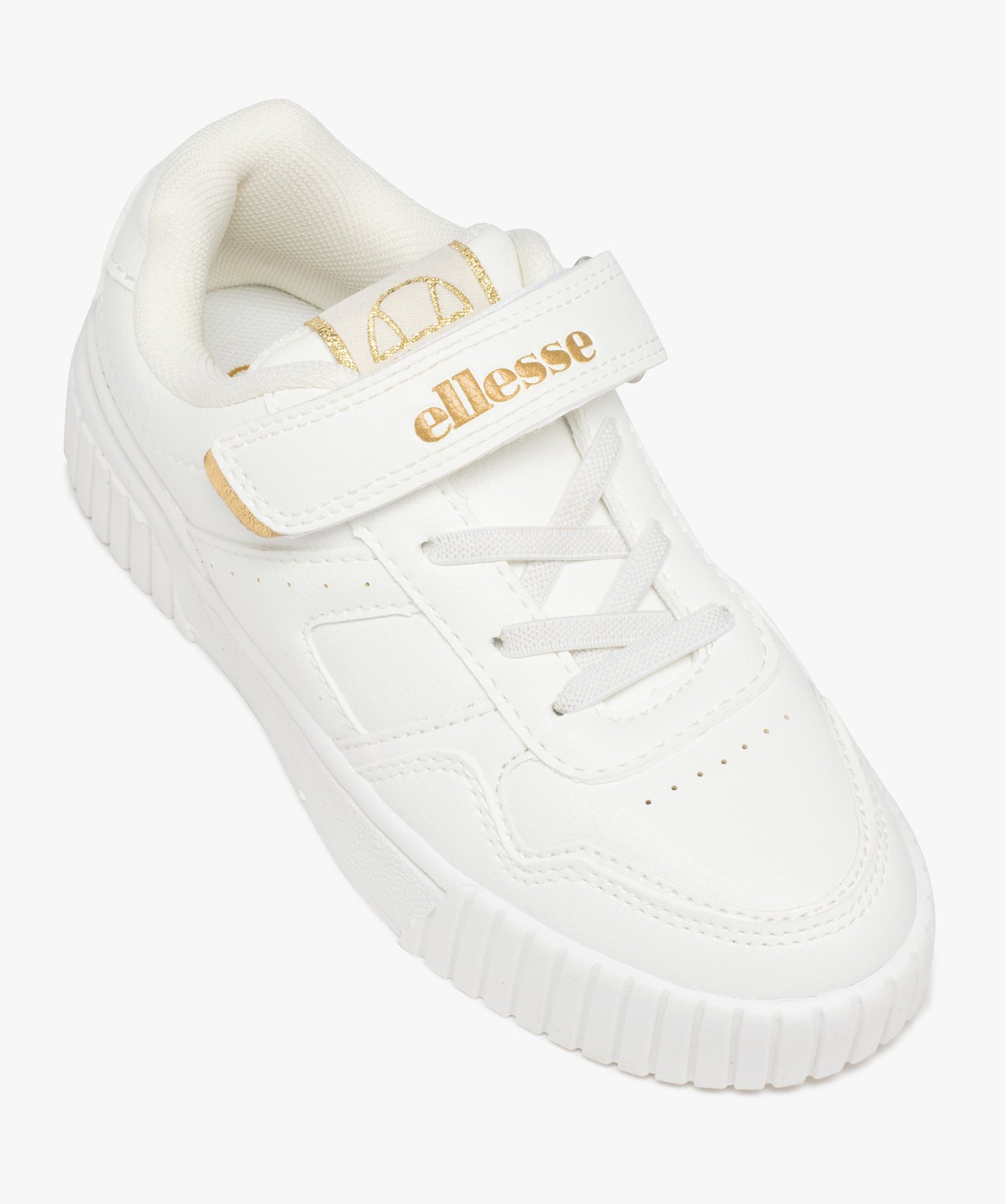 Baskets fille unies à semelle épaisse et à scratch - Ellesse blanc | GEMO