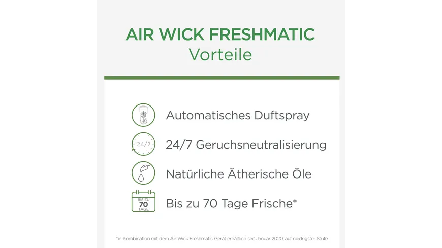 Air Wick Freshmatic Max Nachfüllung DUO Seide & Lilienfrische 500 ml