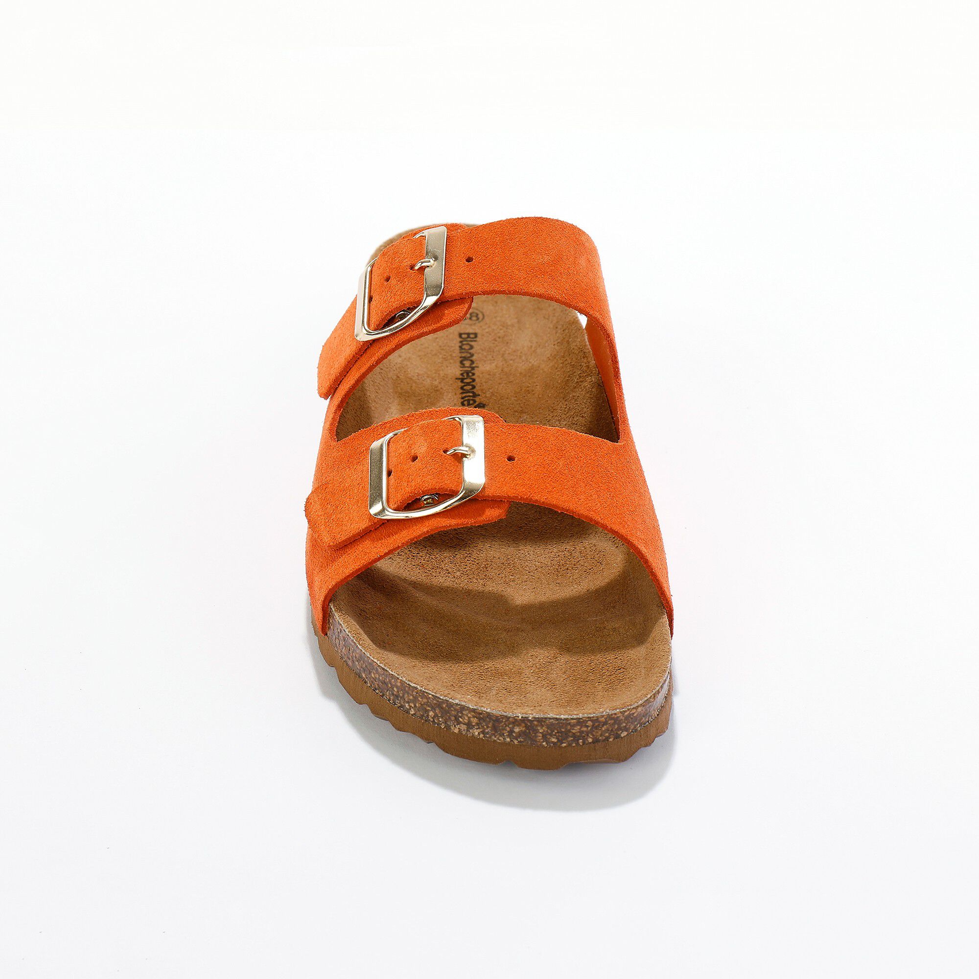 Mules croûte de cuir 2 boucles réglables