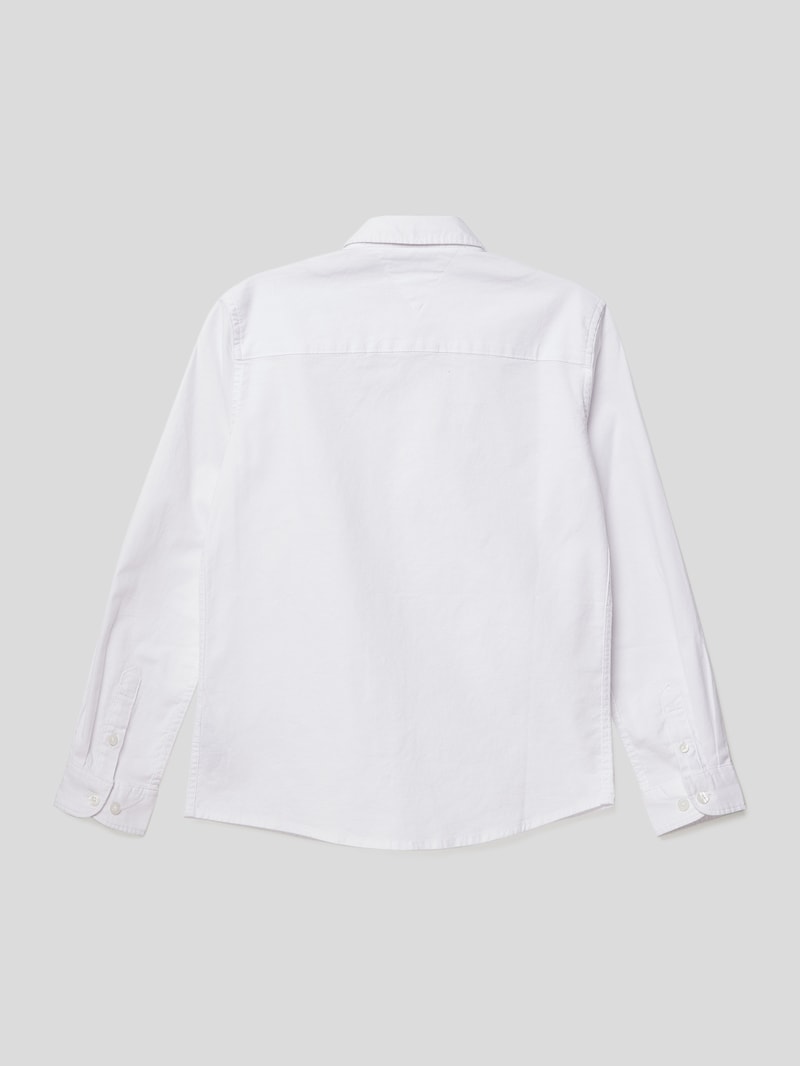 Hemd mit Label-Stitching in weiß