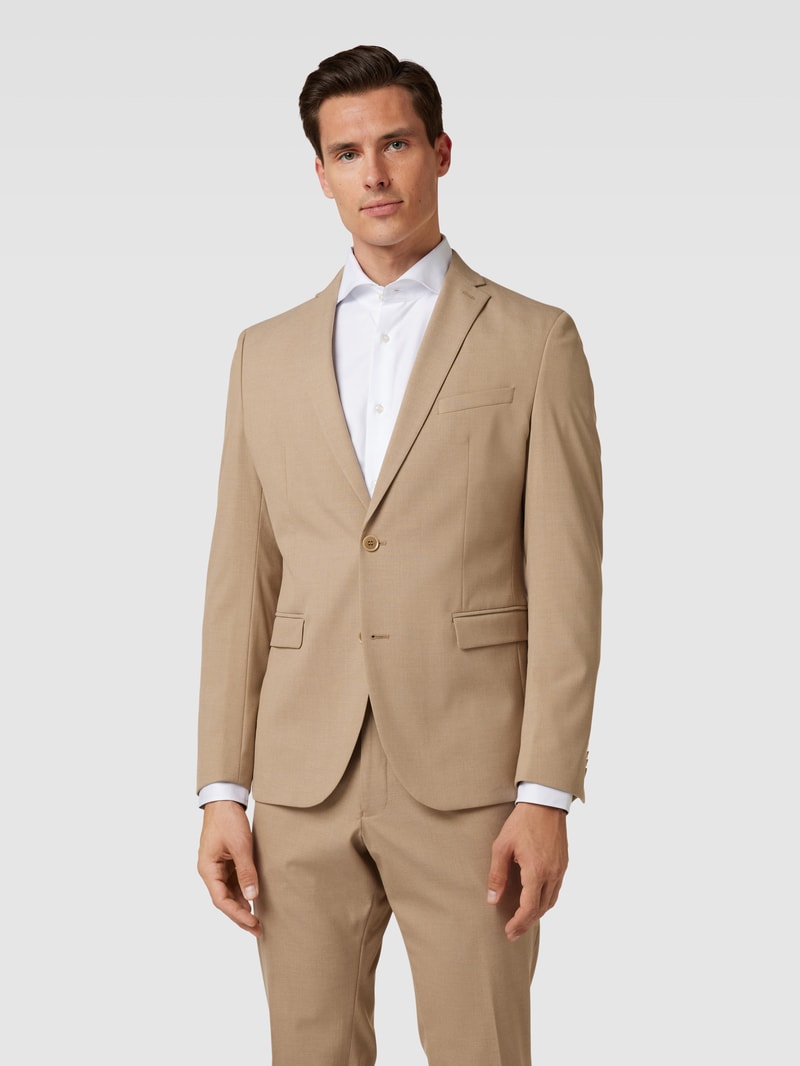 2-Knopf-Sakko mit Reverskragen Modell 'Pure' in beige