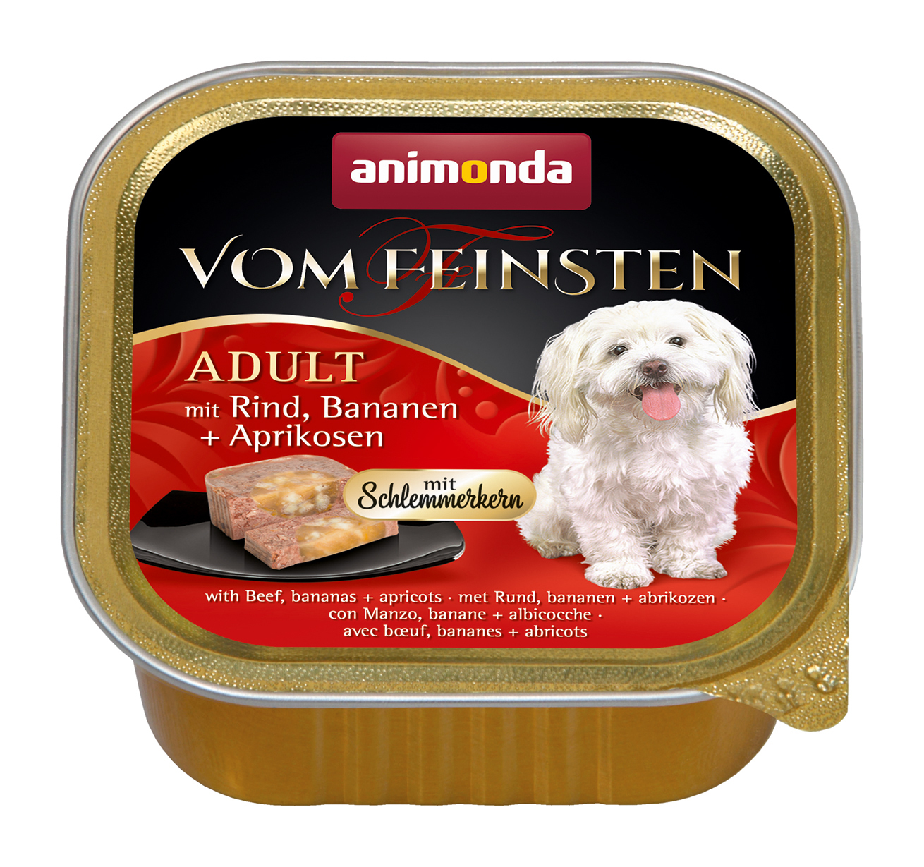 Animonda Hundenassfutter Animonda Vom Feinsten Adult 22x150g Rind, Bananen & Aprikosen mit Schlemmerkern