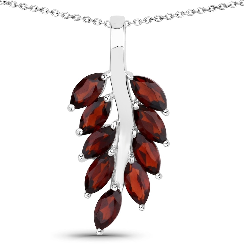 Rafaela Donata Chaîne Floral Argent sterling Grenat en Argent Bijoux