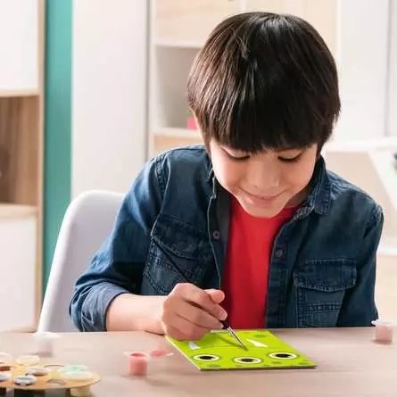 CreArt Grünes Monster - Malen nach Zahlen für Kinder ab 7 Jahren