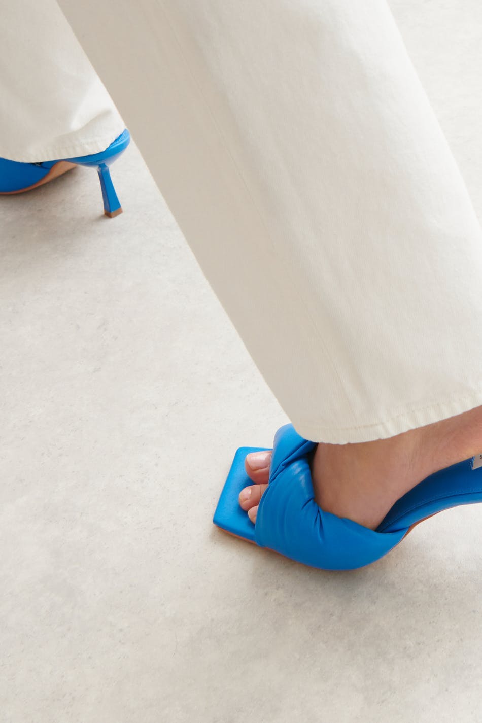 Twisted high heel sandals