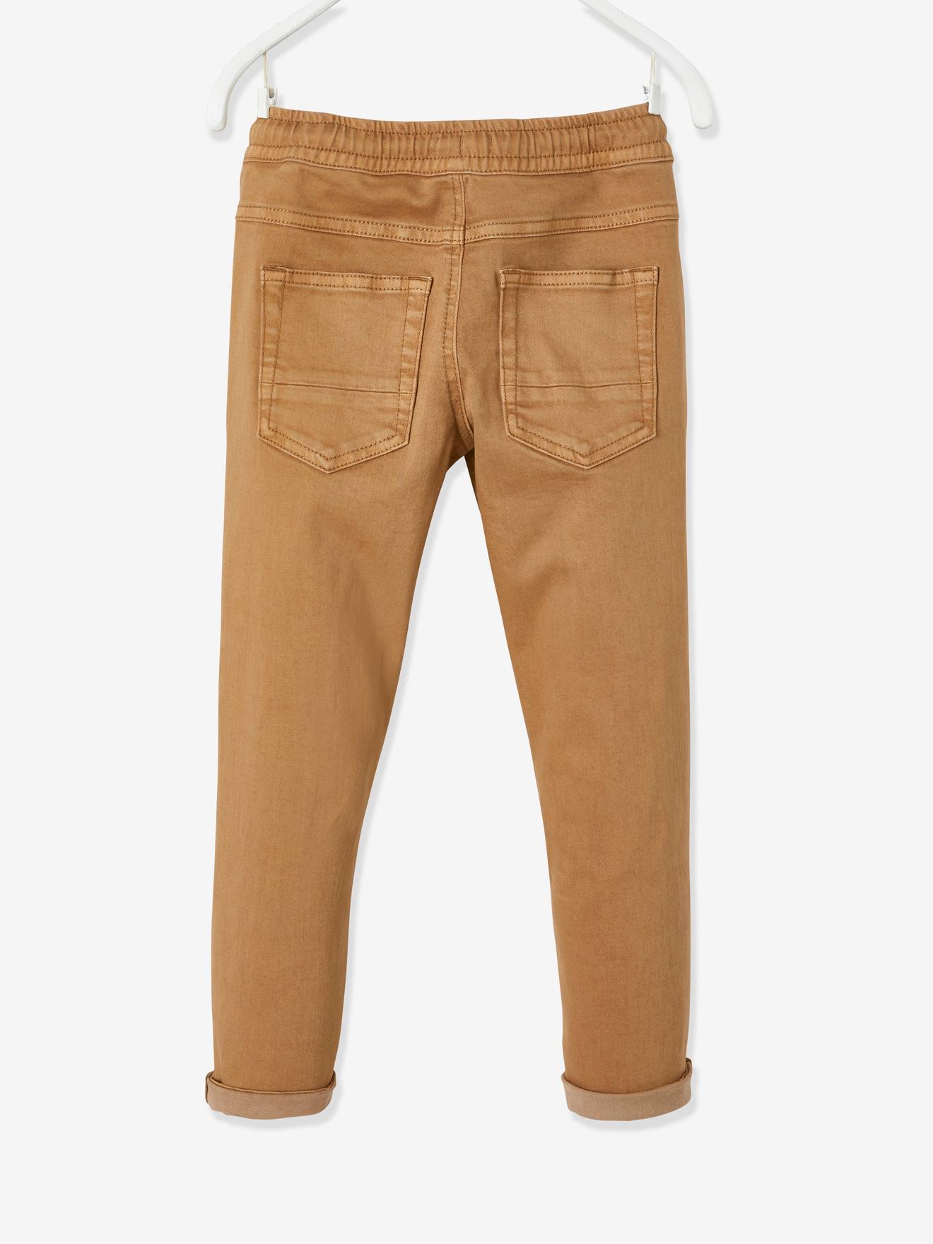 Pantalon slim couleur facile à enfiler garçon vert olive