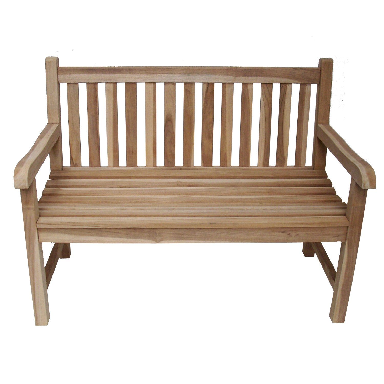 Home Feeling Gartenbank 2-Sitzer Teakholz Bank ca. 120 cm, Gartenbank, Teakbank