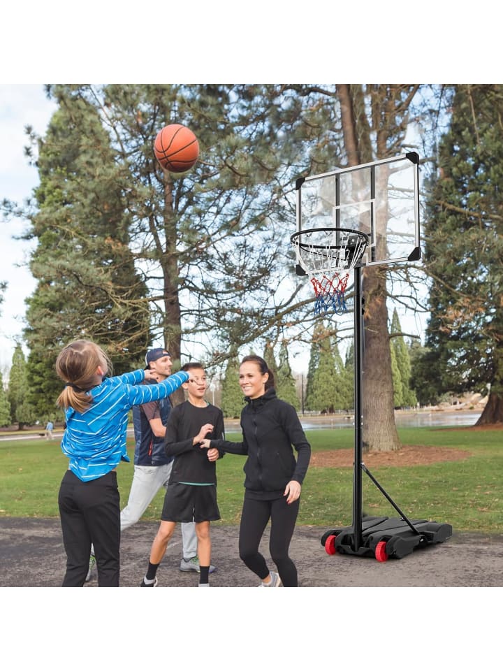 COSTWAY Basketballständer 176-206cm in Schwarz günstig kaufen onesize