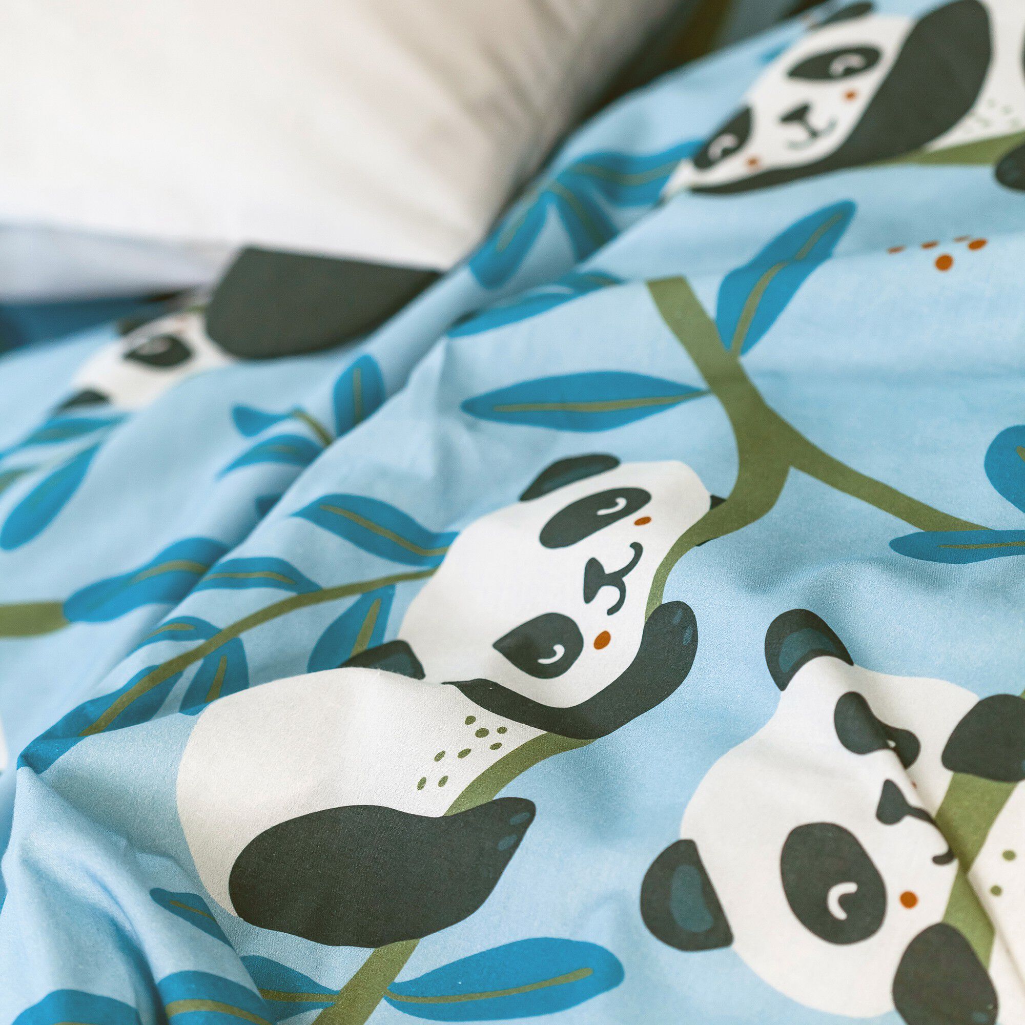 Linge de lit enfant Tao à motifs Panda en coton biologique
