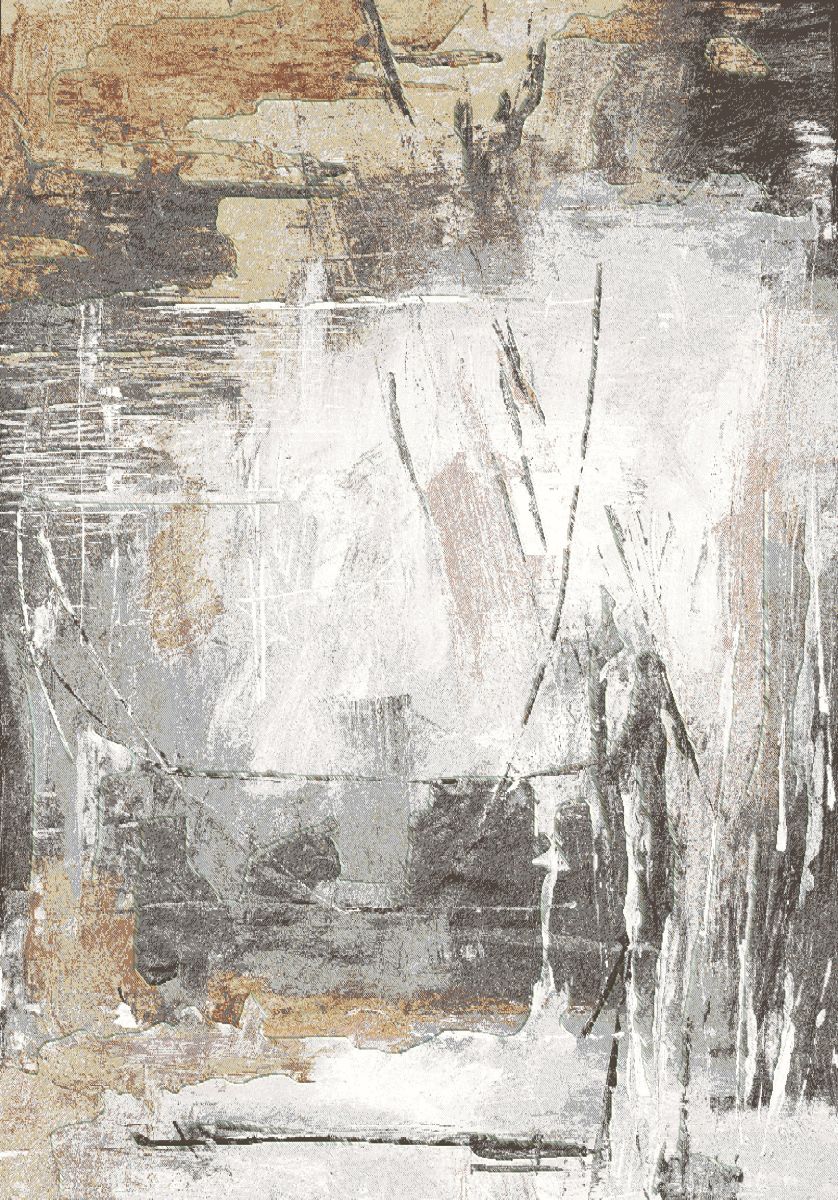 Webteppich Exellenza Kohlefarbe-Grau-Terrakotta 160 x 230 cm