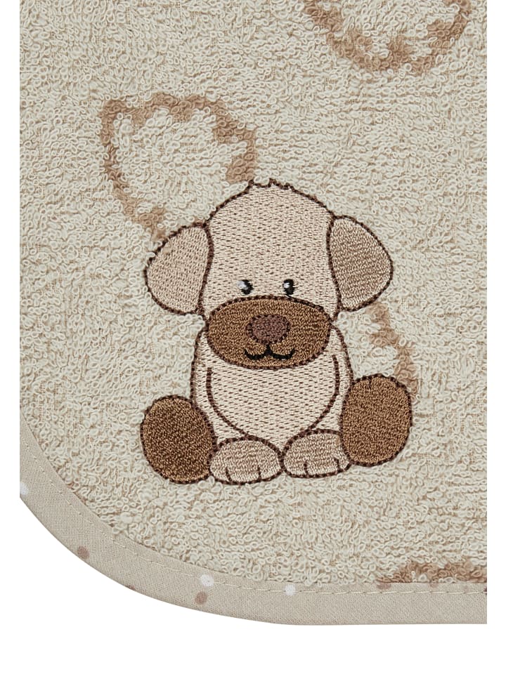 Sterntaler Lätzchen Druckknopf HUND Lucky in ecru günstig kaufen onesize