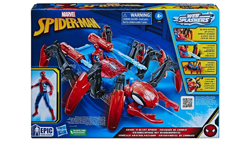 Hasbro - Marvel Spider-Man Krabbelspinne mit Wasserspritze