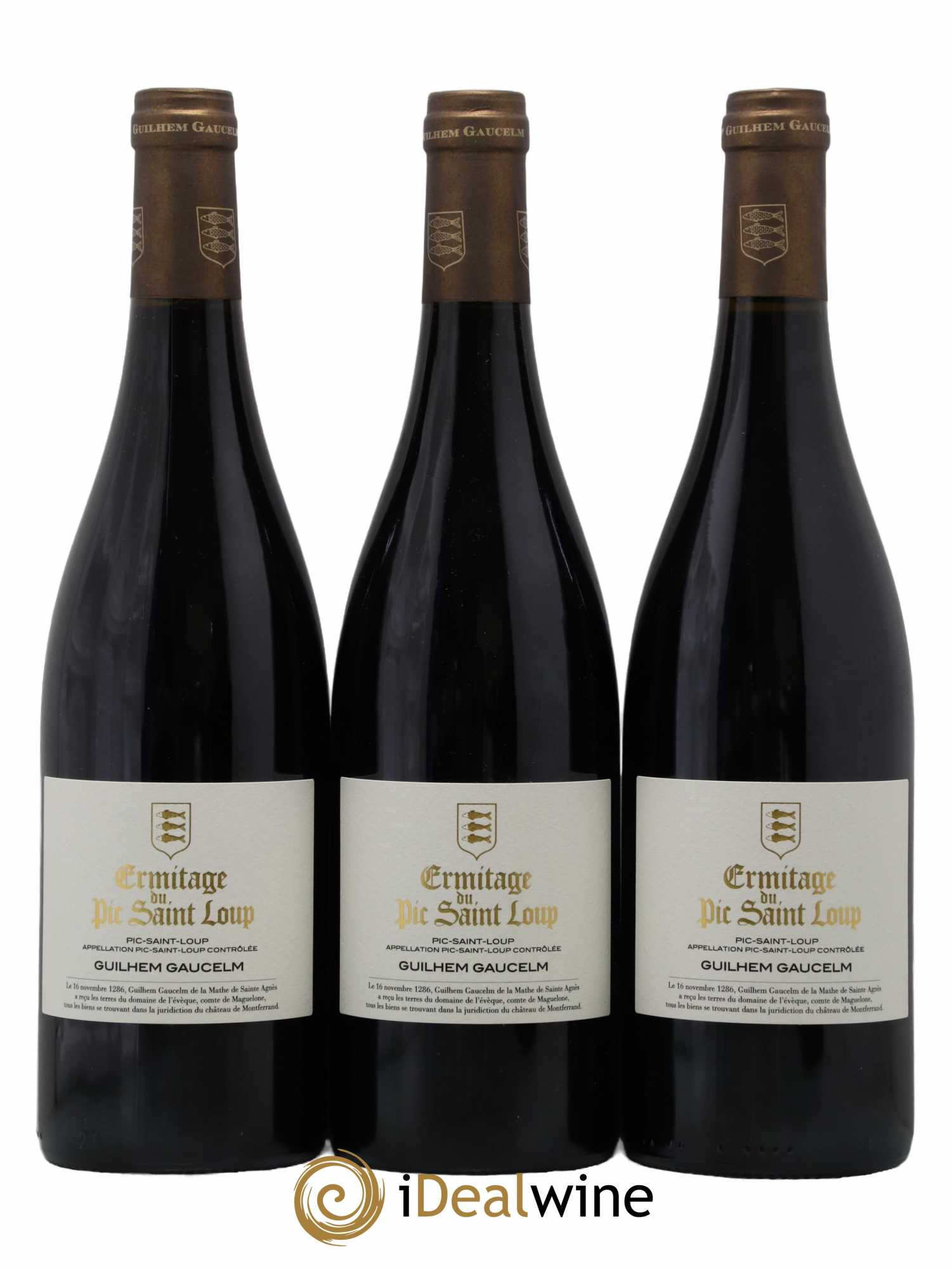 Pic Saint-Loup Héritage du Pic Saint-Loup (anciennement Ermitage) Guilhem Gaucelm  2019 - Lot de 3 Bouteilles