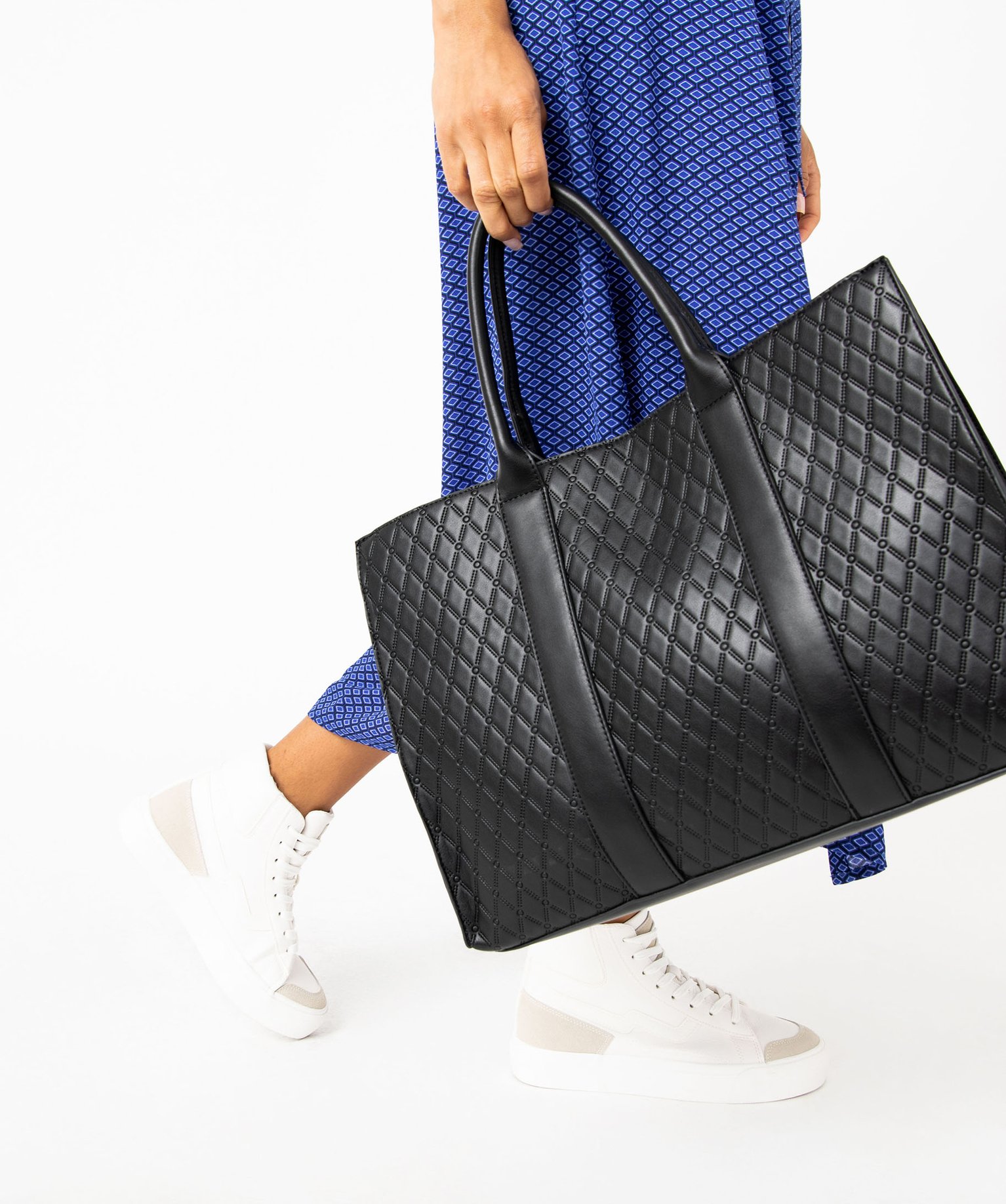 Sac à main grand format avec bandoulière amovible femme noir | GEMO
