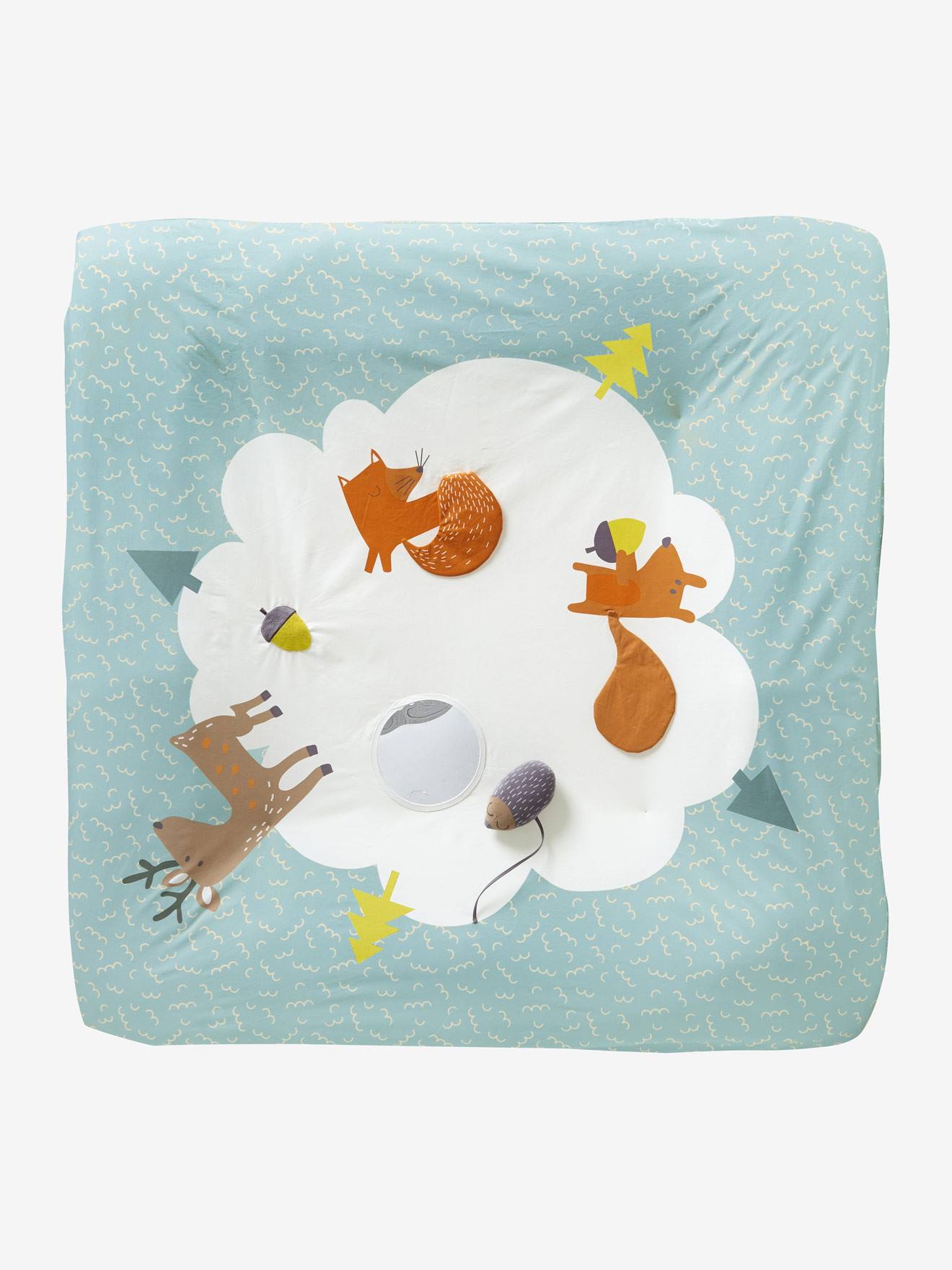 Vertbaudet Baby Laufstall-Spieldecke, Krabbeldecke SOFT'N PLAY - weiß sterne