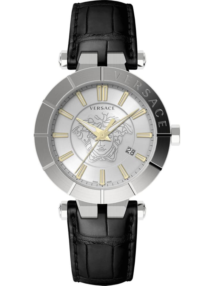 Versace Armbanduhr V-RACE silberfarben in schwarz günstig kaufen onesize