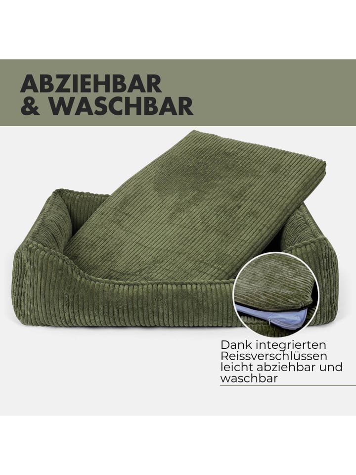 PAW WOW Hundebett ANTON Cord Olivegrün günstig kaufen 80 x 60 cm