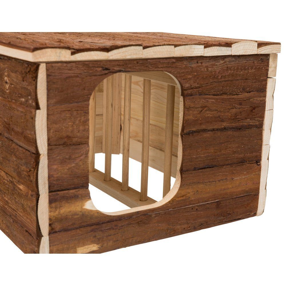 TRIXIE Kleintierhaus Natural Living HHilke tegrierter Heuraufe