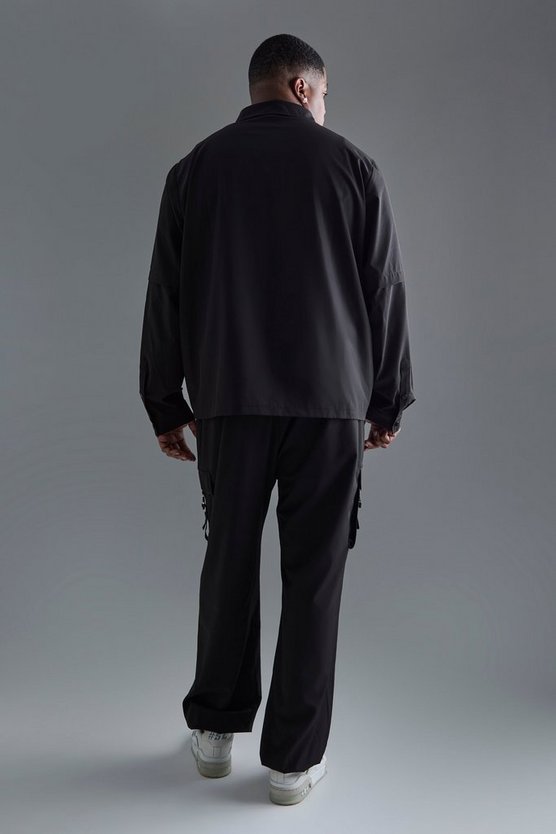 Plus Utility-Cargohose mit elastischem Bund