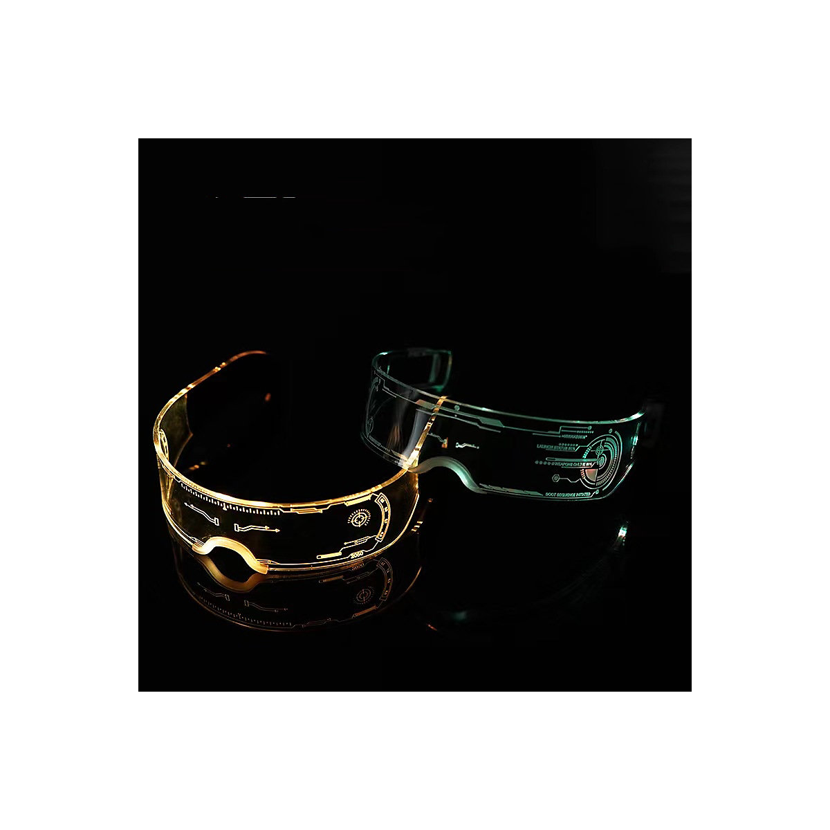 Bunte LED-Leuchtbrille Techno-Brille Partyspiel-Requisiten