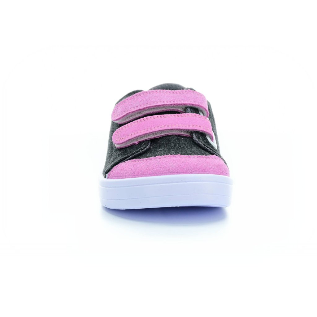 3F rosa-graue Barfuß-Sneakers 2 Klett 4BC29/12