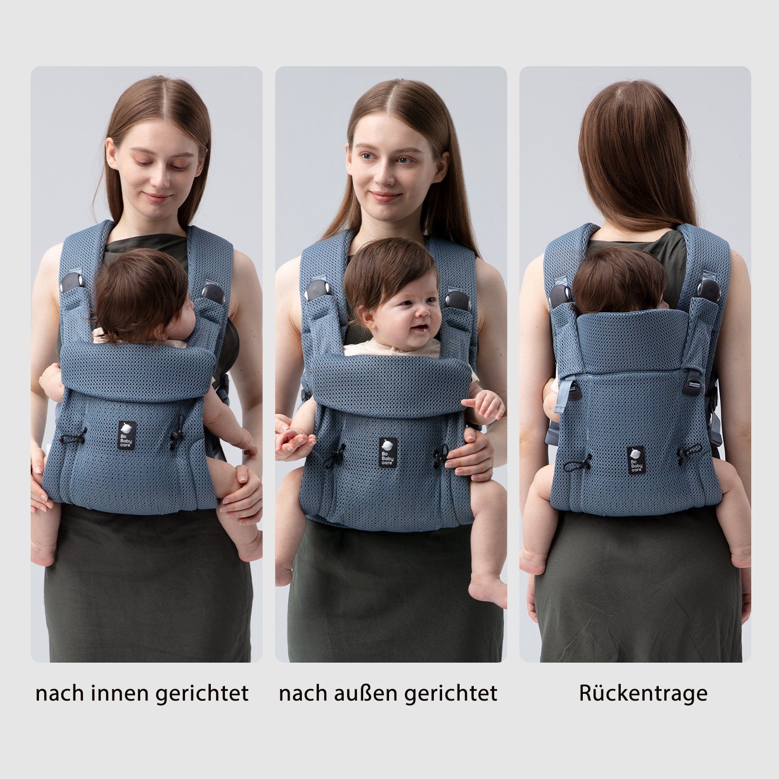 BC Babycare Babytrage FIT Kindertrage (1-tlg), Atmungsaktive Babytragen Kühles Baumwollgewebe